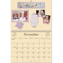 2019 Blank Crafters' Colored Page Calendar