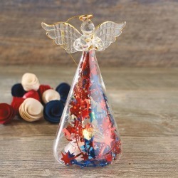 LED Patriotic Glass Angel