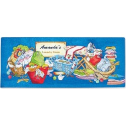 Laundry Room Double-Width Personalized Doormat