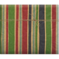 Stripes On Kraft Wrapping Paper