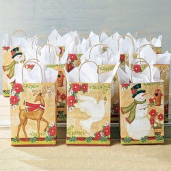 Traditional Holiday Gift Bag Set