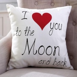 I Love You to the Moon and Back Pillow