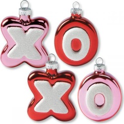 Glass XO Ornaments