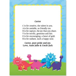 Dinosaur Name Poem Print found on Bargain Bro Philippines from currentcatalog.com for $9.99