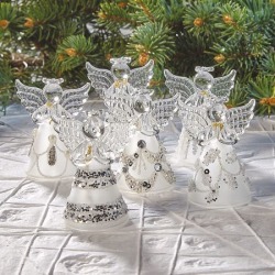 Sparkle Glass Angels Ornaments