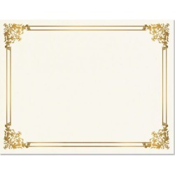 Empire Gold Certificate on White Parchment - Set of 50
