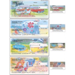 Vintage Trailer Single Checks with Matching Address Labels