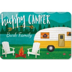 Happy Camper Personalized Doormat