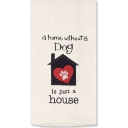 Dog House Embroidered Pet Waffle Towel