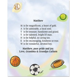 Sports Balls Name Poem Print found on Bargain Bro Philippines from currentcatalog.com for $9.99