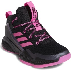 Adidas Youth Girls' Lockdown J Wide Basketball Shoe in Pink Size 4.5