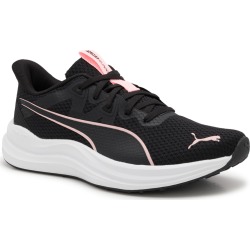 Puma Women's Reflect Running Shoe in Black/Koral Ice/White Size 7 Medium