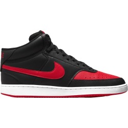 Nike Men Court Vision Mid-Top Sneaker Shoes in Black/University Red/White, Size 9 Medium found on Bargain Bro from ts.townshoes.ca for USD $59.46