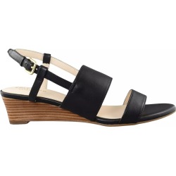 Cole Haan Women's Annabel Grand Wedge Sandal in Black Leather, Size 7 Medium