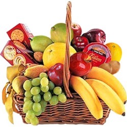 Cheese, Crackers & Fruit Basket