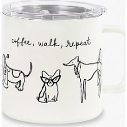 Kate Spade Dog Party Stainless Steel Coffee Mug, White found on Bargain Bro from katespade.com for USD $25.04