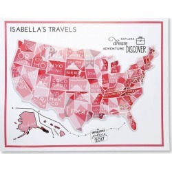 Pink Travel Map