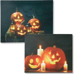 Light-Up Pumpkin Canvas