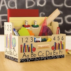 ABC-123 Wooden Desk Organizer