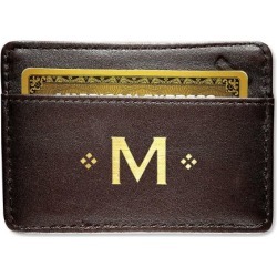 Personalized Brown Safe ID Card Sleeve