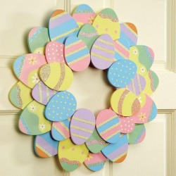 buy  Wooden Easter Egg Wreath cheap online