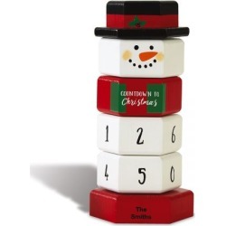 Snowman Christmas Countdown Blocks