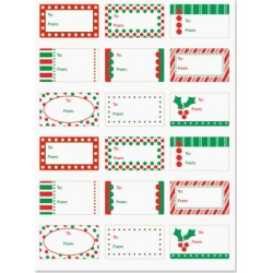 Dots and Stripes To/From Labels on Sheets