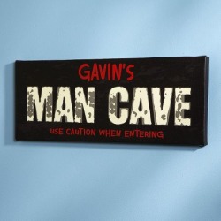 Man Cave Personalized Canvas Print