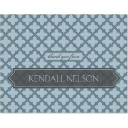 Quatrefoil Thank You Card
