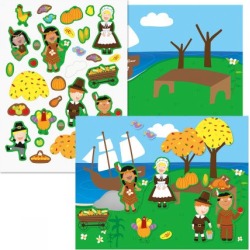 Thanksgiving Sticker Scenes and Stickers
