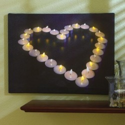 Heart's Afire LED Canvas Print