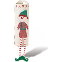 Elf Dangle-Leg Canvas Wine Bottle Cover
