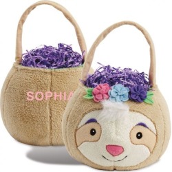 buy  Personalized Plush Sloth Easter Basket cheap online