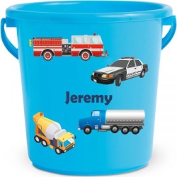 Personalized Kids Beach Bucket - Cars