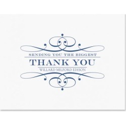 Elegant Personalized Thank You Cards - Light Stock