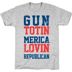 Gun totin Merica Lovin T-Shirt from LookHUMAN