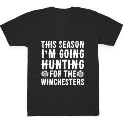 This Season I'm Going Hunting For The Winchesters V-Neck T-Shirt from LookHUMAN