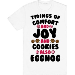 LookHUMAN Tidings Of Comfort And Joy White Mens/Unisex Cotton T-Shirt - Size Small found on Bargain Bro from LookHUMAN for USD $16.71