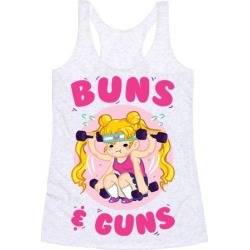 Buns & Guns Racerback Tank from LookHUMAN