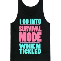 Tickle Survival Mode Tank Top from LookHUMAN