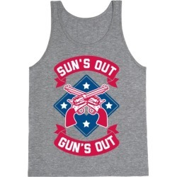 Sun's Out Gun's Out (Merica) Tank Top from LookHUMAN