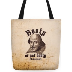 LookHUMAN Booty Or Not Booty Canvas Tote Bag - 13 x 13 Inches found on Bargain Bro from LookHUMAN for USD $22.79