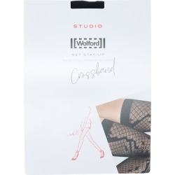 Crossband Net Stay-up Stockings