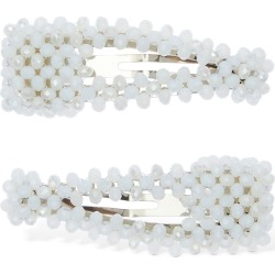 Set Of 2 White Hair Clips