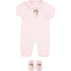 Angel Interlock Romper & Wool Knit Socks