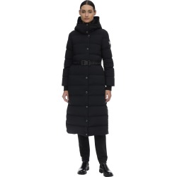 Long Hooded Tech Down Coat
