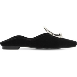 10mm Velvet Mules W/ Buckle