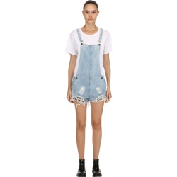 Joan Repatched Destroyed Short Overalls