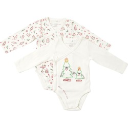 Set Of 2 Cotton Interlock Bodysuits