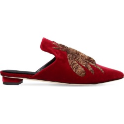 20mm Velvet Mules W/ Spider